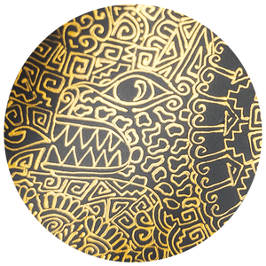 Gold-painted jaguar detail on Golden Whisper